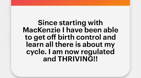 Client testimonial message