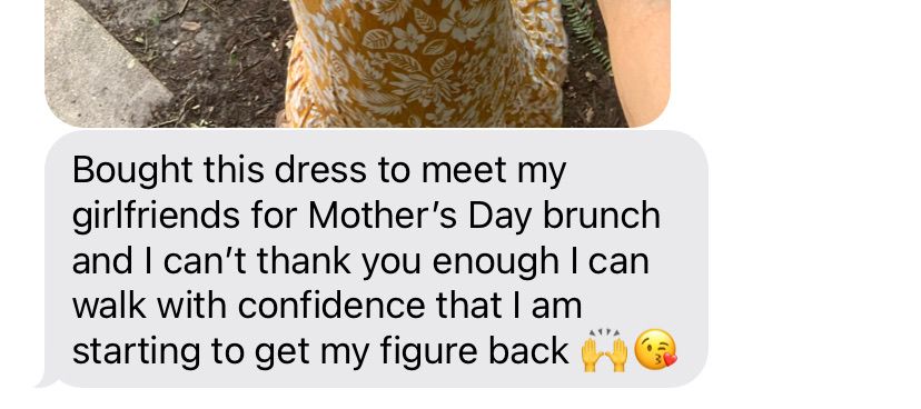 Client testimonial message