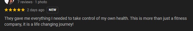 Google review from Lisa